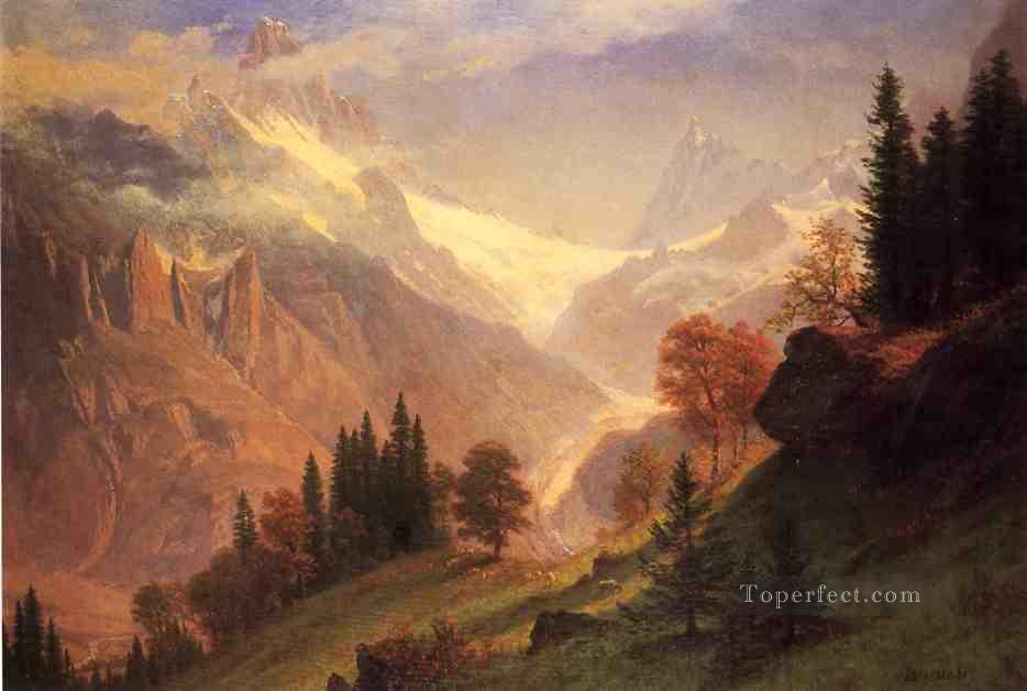 View of the Grindelwald Albert Bierstadt Oil Paintings